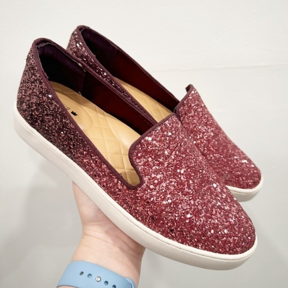 Birdies Slip-On Ombre Glitter Shoe Red Size 6.5 - Picture 2 of 8